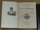 Oeuvres complètes (2 volumes).. DE STAËL-HOLSTEIN (Baronne)