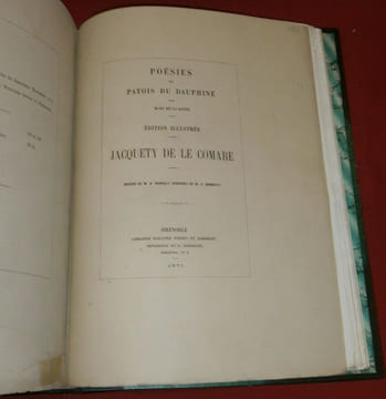 Poésies en Patois du Dauphiné. Edition illustrée : Grenoblo Malhérou, par Blanc dit la Goutte. Dessins de D. Rahoult, gravures de E. Dardelet. Préface ...