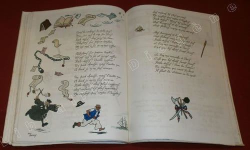 Chansons du Marin Français au temps de la Marine en Bois, recueillis et illustrées par Guy Arnoux.