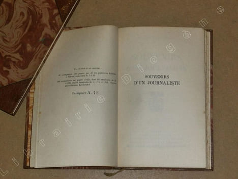 Souvenirs d'un journaliste (2 volumes).. CORPECHOT Lucien