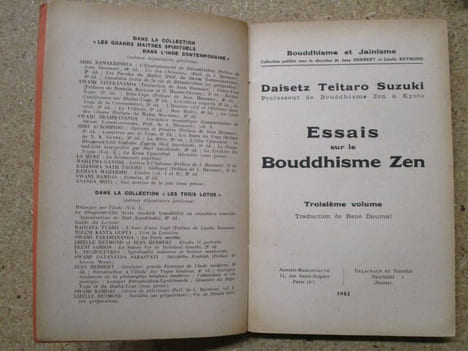 Essais sur le bouddhisme zen (4 volumes).. SUZUKI Dalsetz Teltaro
