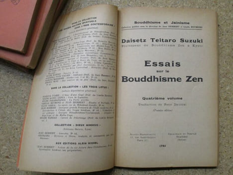 Essais sur le bouddhisme zen (4 volumes).. SUZUKI Dalsetz Teltaro