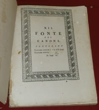 XII. Fonte des Canons contenant : Planches doubles : 4 sont 8 planches simples. Planches simples : 17, Total des Planches simples = 25.