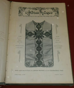 L'Artisan Pratique. Art Décoratif. Cuir et Métaux repoussés. Pyrogravure. Pyrosculpture. Tarso. Kerbchnitt. Corne et bois sculptés. Marqueterie. Broderies en Ficelles, etc. (6eme Volume, vendu seul).