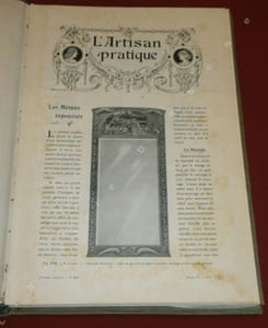 L'Artisan Pratique. Art Décoratif. Cuir et Métaux repoussés. Pyrogravure. Pyrosculpture. Tarso. Kerbchnitt. Corne et bois sculptés. Marqueterie. Broderies en Ficelles, etc. (9eme Volume, vendu seul).