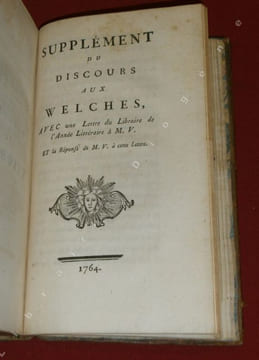 Contes de Guillaume Vadé - Supplément du Discours aux Welches Avec une Lettre du Libraire de l'Année Littéraire à M. V. - Lettre du Lévite Joseph ...
