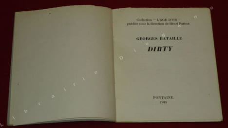 Dirty.. BATAILLE, Georges.