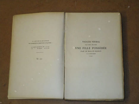 Procès verbal fait pour délivrer une fille possédée par le malin esprit à Lovviers (1591). (Louviers). BENET Armand / DE MORAY B.