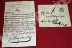 Lettre autographe de Jules Barbey d'Aurevilly à son ami le Comte Roselly de Lorgues. . BARBEY D'AUREVILLY, Jules de. 