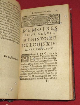 Mémoires pour servir à l'histoire de Louis XIV.. CHOISY, François-Timoléon de ( Mme la comtesse des Barres ou Mme de Sancy).