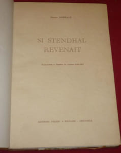 Si Stendhal revenait.
