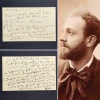 Carte de visite autographe signée à Léon DAUDET l'invitant à la Villa Bassaraba à Amphion [Anna de Noailles - Frédéric Mistral] . Paul Mariéton ...