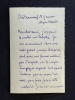 Lettre autographe signée à Léon DAUDET. Camille MAUCLAIR (1872-1945)
écrivain, historien de l'art et critique littéraire