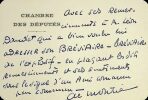 Carte autographe signée à Léon DAUDET sur son livre Bréviaire du journalisme. Anatole de Monzie (1876-1947)
homme politique français, alternativement ...