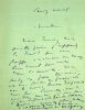 Billet autographe signé à Madame Alphonse Daudet (Julia Daudet) sur la mort de son frère Léon Allard . Abbé Mugnier (1853-1944)
prêtre catholique ...