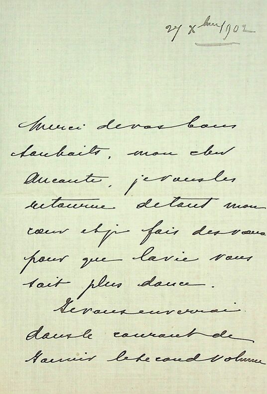 lettre autographe signée à Émile Aucante voeux Choiseul #5. Gaston Maugras (1850-1927)
historien