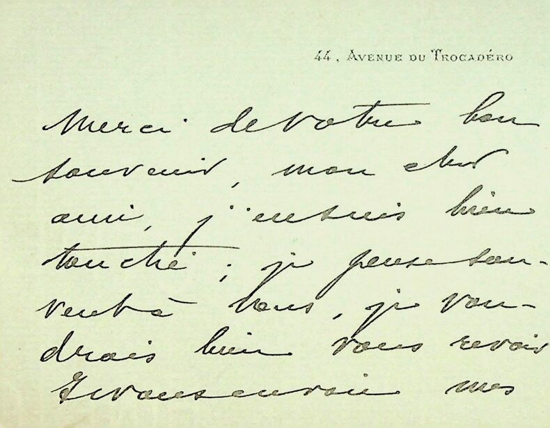 lettre autographe signée à Émile Aucante voeux #7. Gaston Maugras (1850-1927)
historien