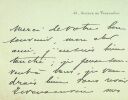lettre autographe signée à Émile Aucante voeux #7. Gaston Maugras (1850-1927)
historien
