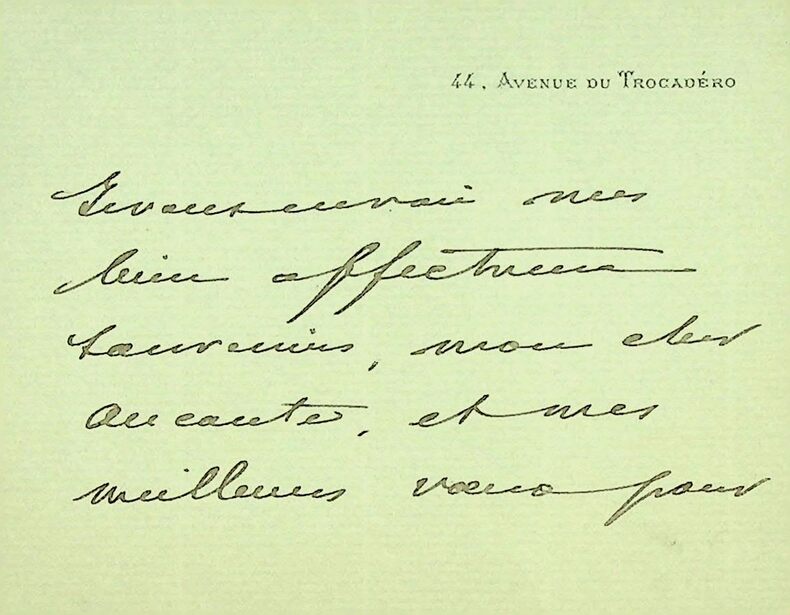 lettre autographe signée à Émile Aucante voeux #8. Gaston Maugras (1850-1927)
historien