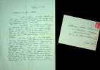 lettre autographe signée à André Chaumeix sur Capitaine Conan Prix Goncourt 1934. Roger Vercel (1894-1957)