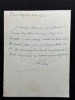 Lettre autographe signée à un destinataire inconnu sur Alexandre Dumas et la pièce Le Mousquetaire du Roi d'Auguste ANICET-BOURGEOIS et Paul FÉVAL. ...