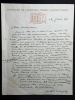 Lettre autographe signée à un écrivain . Noël VESPER (1882-1944)
écrivain et pasteur français