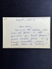 Carte autographe signée à Arthur Petronio (1897-1983) à propos du spectacle verbophonique qu'il organisa, jardin de l'ermitage de la colline ...
