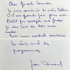 Carte autographe signée adressée au collectionneur Gérard Léman #1 . Jean ROUAUD (1952-)
écrivain français, Prix Goncourt 1990