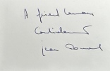 Carte autographe signée adressée au collectionneur Gérard Léman #2. Jean ROUAUD (1952-)
écrivain français, Prix Goncourt 1990