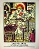 Saint Éloi / Patron des orfèvres
gravure sur bois coloriée au pochoir - papier Ingres d'Arches
signée par l'artiste à la mine de plomb, sous la ...
