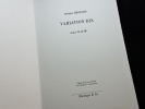 Variation dix, poèmes, livre peint par Anne Slacik. Édition originale. Livre peint unique. . Roland Chopard / Anne Slacik