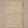 Lettre autographe signée à Berthe CERNY de la Comédie Française à propos du décès de son fils François Choudens. Béatrice BRETTY