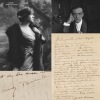 Trois lettres autographes signées à la comédienne Berthe Cerny à propos de ses rôles dans "Poliche" (1906) et "Les Soeurs d'amour" (1920). Henry ...