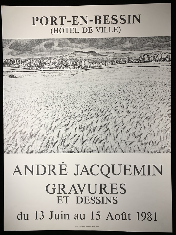 Gravures et dessins
Affiche d'exposition - Port-en-Bessin - 1981. ANDRÉ JACQUEMIN