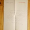 Lettre autographe signée à la comédienne Berthe Cerny à propos de la cantatrice polonaise Ganna Walska. . André Antoine