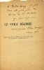 Magnifique envoi autographe signé à la comédienne Berthe Cerny interprète de sa pièce Le Voile Déchiré en 1919. PIERRE WOLFF / Berthe Cerny