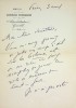 Lettre autographe signée à la comédienne Berthe Cerny à propos de la pièce "Les Corbeaux" de Henry Becque #2. ÉMILE FABRE [Administrateur général de ...
