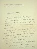 Lettre autographe signée à la comédienne Berthe Cerny à propos de sa scène dans l'acte II de Robert et Marianne #5. PAUL GÉRALDY (1885-1983)
