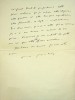 Lettre autographe signée à la comédienne Berthe Cerny à propos de sa scène dans l'acte I de Robert et Marianne #6. PAUL GÉRALDY (1885-1983)