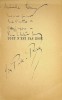 Deux envois autographes signés à la comédienne Berthe Cerny, sur deux feuillets volants provenant d'exemplaires de deux de ses livres, notamment "Tout ...