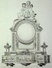 gravure d'après les dessins originaux d'une applique et d'un pendule de style Louis XVI. Jean-Charles De Lafosse (d'après) 