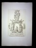 Gravure d'après un dessin original à la plume d'un surtout de table XIXe siècle représentant Les Saisons. . Jean-Jacques Feuchère