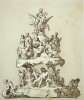 Gravure d'après les dessins originaux d'émaux et surtout de table XIXe siècle. Jean-Jacques Feuchère