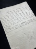 Manuscrit autographe signé d’un article de presse sur le rôle des directeurs de théâtre, notamment André Antoine et Aurélien Lugné-Poe. Jacques ...