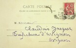 Carte postale autographe signée adressée à Claudius Jacquet, son collaborateur à la Nouvelle Revue. . Juliette Adam