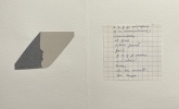 poème-collage érotique autographe manuscrit inédit. Pierre-André Benoit (PAB)