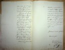 Lettre autographe signée . Jean-François De Cabrière / Monsieur le Comte de Pradel [Jules Jean Baptiste François de Chardeboeuf] / Louis de Bonald / ...
