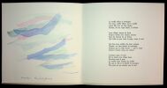 Le Souffle efface la montagne. 
Édition originale de ce livre d'artiste comprenant un poème de Salah Stétié et une aquarelle originale de Mireille ...