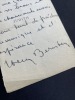 Envoi autographe signé sur feuillet volant extrait de sa pièce Judith
au poète Paul Fort (1872-1960). Henri Bernstein (1876-1953)
dramaturge, ...