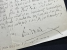 Lettre autographe signée au poète Paul Fort (1872-1960). Louis Delluc (1890-1924)
écrivain, scénariste, éditeur, photographe, réalisateur, critique ...